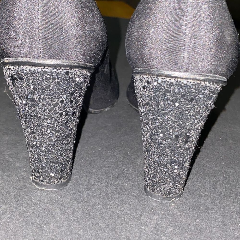 Stuart Weitzmanblack Glittered Blockheels - image 6